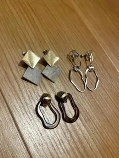 幾何学的デザイン イヤリングセット