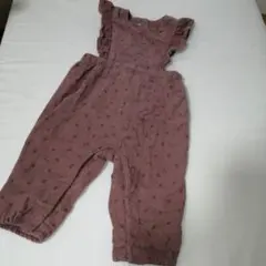 ザラ　ロンパース　コーデュロイ　ピンクベージュ　74cm
