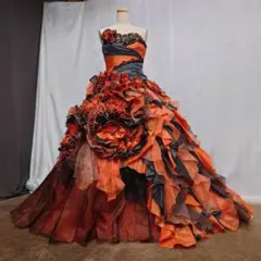 13-17号サイズ★装飾たっぷりカラードレス