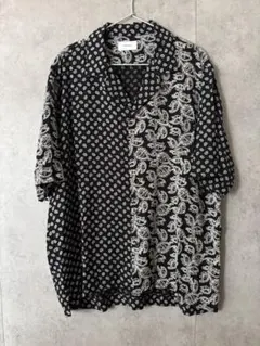 Schott✨オープンカラー アロハシャツ 薔薇 ローズ アメカジ L 総柄