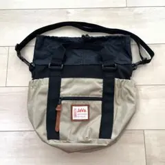 ￼ 《JaVaジャバ 》ころんと可愛い。2wayアウトドア巾着メッシュバッグ