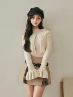 新品 Darich ダーリッチ アンサンブルシャギーニットトップス