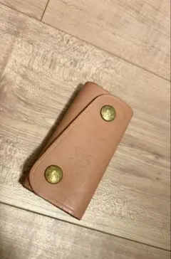 ピンク ベージュ レザー キーケース イルビゾンテ IL BISONTE