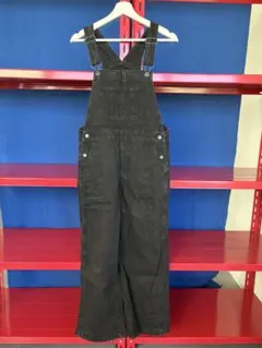 GU ダークグレー デニムオーバーオール