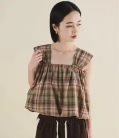 MERLOT チェックタンクビスチェのサムネイル