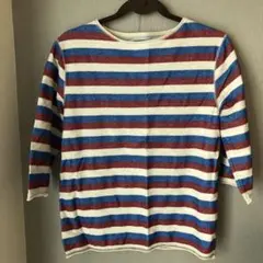 ボーダーカットソー 七分袖
