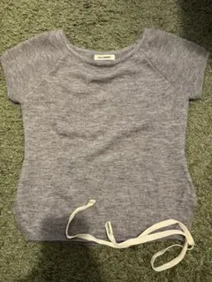 GLOWNY グレー 半袖ニットトップス