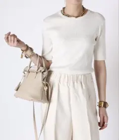 deuxieme classe diner b rib半袖ニット