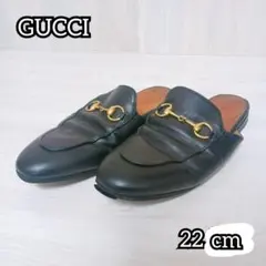 GUCCI グッチ プリンスタウン ホースビット フラット ブラック 黒　35のサムネイル
