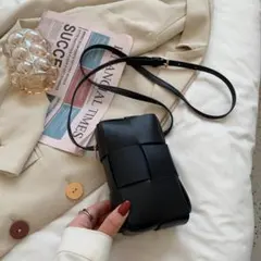 スマホケース かばん ショルダーバッグ スマホショルダー ブラック sm059s