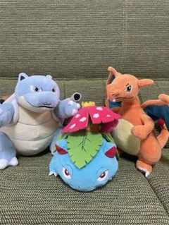 三英貿易 リザードン カメックスフシギバナ ぬいぐるみ - メルカリ