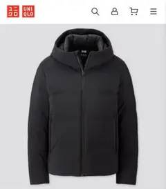 美品！ ユニクロ シームレスダウンパーカー ダウンジャケット ブラック M