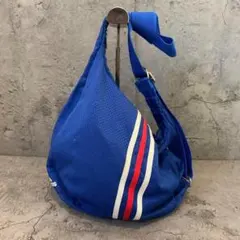 【adidas】 アディダス ボディバック メッシュ ラインブルー