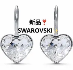 新品未使用】✨スワロフスキー Bella ハート ドロップピアス シルバー