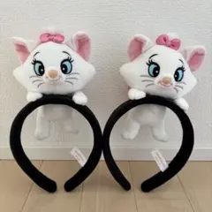 【2個セット】ディズニー　カチューシャ　マリー　ディズニー公式　マスコット付