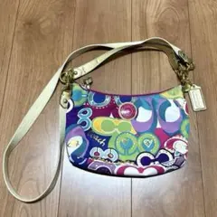 COACH ハンドバッグ ショルダーバッグ　プッチ柄 ポピー オプアート
