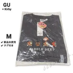 신품 GU◆그래픽 T 별의 커비 콜라보레이션 ◆반소매 T셔츠◆그레이《M》