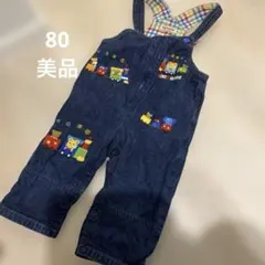 美品　ミキハウス MIKIHOUSE ベビー服 ロンパース 80 刺繍 デニム