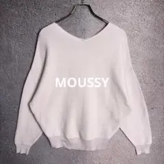 MOUSSY ドルマンスリーブ Vネック ニットトップス