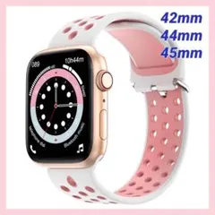 コンパチブル Apple Watch バンド ベルト シリコン 通気性