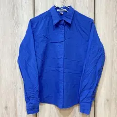 美品✨PORT AUTHORITY【S 】くすみブルー長袖シャツ ブルベ