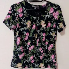 LAURA ASHLEY 花柄 半袖カットソー Lサイズのサムネイル