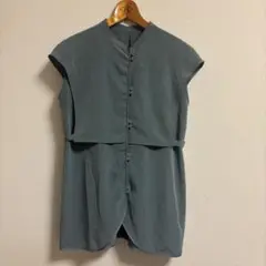 PUBLIC TOKYO フレンチスリーブレイヤードブラウス