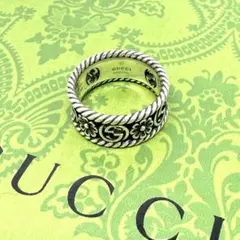 【未使用に近い✨】グッチ インターロッキング G フラワー 花 リング シルバー