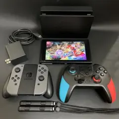 【✨美品✨/新品スティック交換済/バッテリー強化版】Switch 本体 グレー