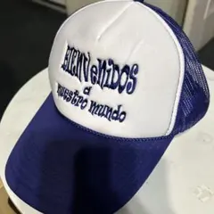 BVツートンメッシュキャップ ホワイト X パープル　MULTIPLE