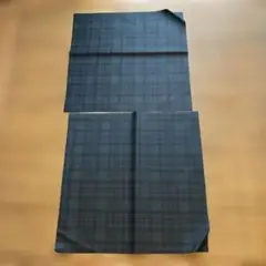 チェック柄合皮生地 2枚セット