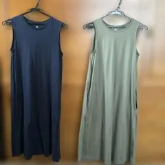 ノースリーブ フレアワンピース 2色セット160