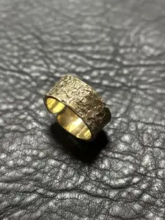 かおるん様専用 真鍮オープンリング 槌目模様