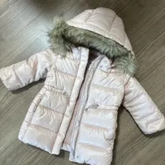 baby GAP ダウンコート84〜90フード付きアウター 2-3歳 ピンク