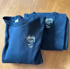 ナイキ　NIKE stussy ステューシー　スウェット　セットアップ　ブラック