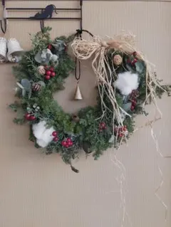 ナチュラルクリスマスリース 30cm