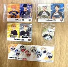 ハイキュー!! ×くら寿司 ビッくらポン! アクリルカード三種、缶バッジ(木兎)