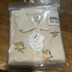 パジャマ　マタニティパジャマ　L ページュ　授乳しやすい　産前産後　長袖　レモン