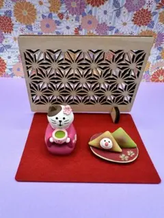 デコレ　コンコンブル　吉祥ついたて＆京抹茶猫＆生八ツ橋文鳥　送料無料