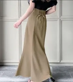 JUNOAH ハイウエストレースアップスカート