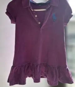 Ralph Lauren 紫 半袖　ワンピース24M 90/52