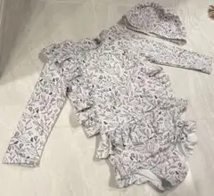 【美品】regalo piu ベビー 水着 3点セット ラッシュガード 80