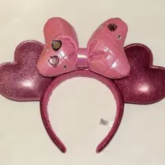 ディズニーランド ミニー カチューシャ ピンク ミニファン 美品