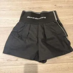美品 アレキサンダーワン ハイウエスト ロゴ サファリショートパンツ