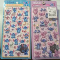 【正規品】スティッチ ボンボンドロップシール 2枚セット　ディズニー