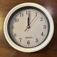 クォーツ掛時計 ホワイト 直径16cm