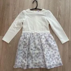 ユナイテッドアローズ 入学式 ワンピース 白×花柄 クリーニング済 美品