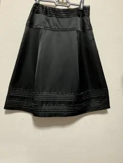 FRANCO FERRARO Aライン　フレア　ひざ丈　スカート　黒　Sサイズのサムネイル