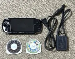 PSP-3000 ブラック 本体＋純正ACアダプターのみ バッテリーなし