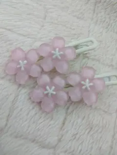 さくら型ピンクヘアピン2個セット